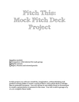 Preview of Pitch This: Mock Pitch Deck Project