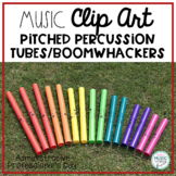 Pitched Percussion Tubes Clipart (Boomwhacker clip art) with Solfa & Note Names