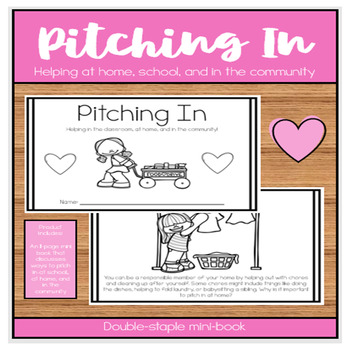 Preview of Pitching In (Helping Out) Mini Book