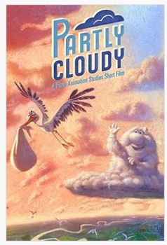 partly cloudy pixar poster