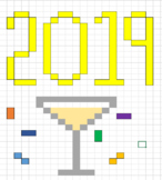 Pixel Art 2019 New Year