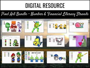 Preview of Pixel Art Bundle - Number and Financial Literacy Strands