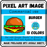 Pixel Art Commercial Use Images | Burger | For Google Shee