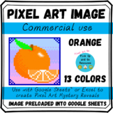 Pixel Art Commercial Use Images | Orange | For Google Shee