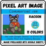 Pixel Art Commercial Use Images | Racoon | For Google Shee