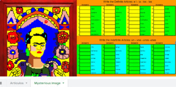 Preview of Pixel Art: Definite and Indefinite Articles in Spanish