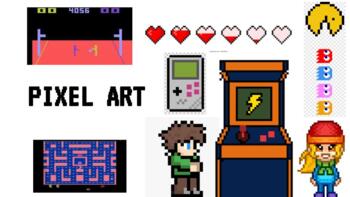 Preview of Pixel Art Distance Learning Slideshow