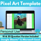 Pixel Art Editable Template for Google Sheets & Excel - Badger