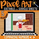 Pixel Art Google Sheets | Comparing Numbers: Greater Than 