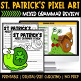 Pixel Art Grammar Activity - St. Patrick's