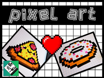 Preview of Pixel Art Interactive White Board Activity Create & Design: Middle School