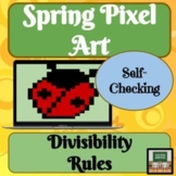 Pixel Art Math - Divisibility Rules - Spring Math