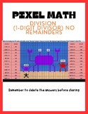 Pixel Art Math-- Division (1 Digit Divisor) No Remainders-
