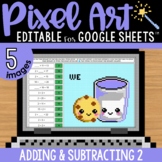 Adding and Subtracting 2 Pixel Art Math | 5 Images | Edita