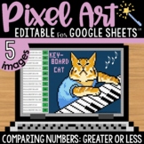 Comparing Numbers Greater & Less Pixel Art Math on Google 