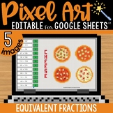 Pixel Art Math Google Sheets  | Equivalent Fractions | Edi