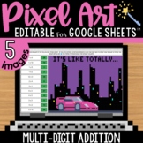 Multi Digit Addition Pixel Art Math Google Sheets | Editab