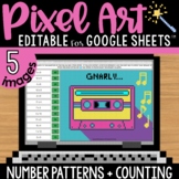 Number Patterns + Counting On Pixel Art Math Google Sheets