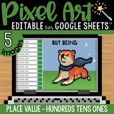 Place Value Hundreds Tens Ones Pixel Art Math Google Sheet