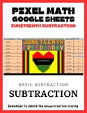 Pixel Art Math-- Juneteenth-- Basic Subtraction
