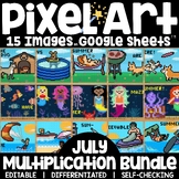 Pixel Art Math Multiplication and Division Review - July S