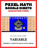 Pixel Art Math-- Solve For The Variable-- Graduation Cap