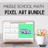 Pixel Art Middle School Math Bundle