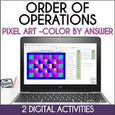 Pixel Art Order of Operations Color by Number