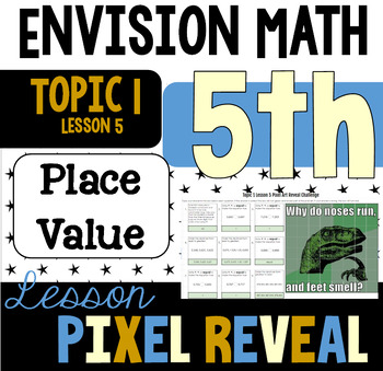 Preview of Pixel Art Reveal Challenge for EnVision 1.5 - Compare Decimals (5.NBT.A.3)