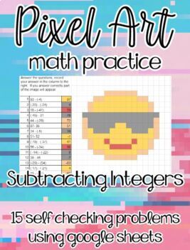 Pixel Art Subtracting Integers by Jenna Rogers | TPT