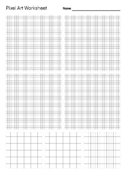 Pixel Art Worksheet [Freebie] by Bas Klein | TPT