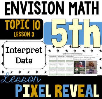Preview of Pixel Art for EnVision 10-3: Solve Word Problems Using Data (5.MD.B.2)