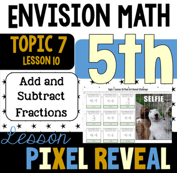 Preview of Pixel Art for EnVision 7-10: Subtract Mixed Numbers (5.NF.A.1)