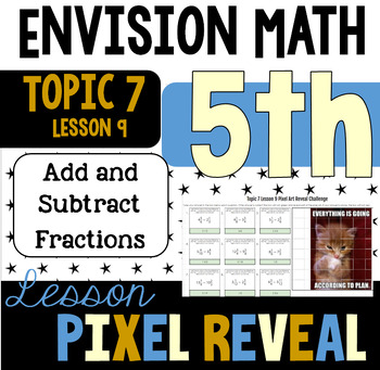 Preview of Pixel Art for EnVision 7.9 - Use Models to Subtract Mixed Numbers (5.NF.A.1)