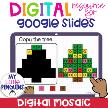 Preview of Pixel Art for Google Slides Christmas | Digital Learning