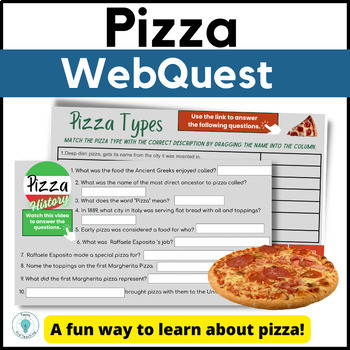 Preview of Pizza Activity WebQuest for Middle School and High School Foods  FACS - Culinary