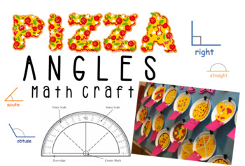 Preview of Pizza Angles Math Craft (with Bonus Bulletin Board Printable Letters!)