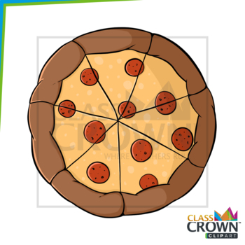 slice of pepperoni pizza clipart