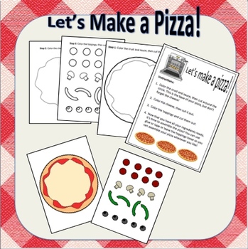 Pizza Coloring Activity by Liz's Learning Lab | Teachers Pay Teachers