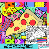 Pizza Coloring Page Fun Pizza Theme Pop Art Coloring Activ