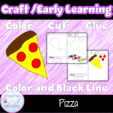 Pizza Craft Color Cut Paste Trace