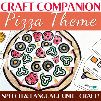 Preview of Pizza Craft Companion - Restaurant Speech Language Unit & Speech Therapy Craft