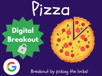 Preview of Pizza Digital Breakout (Escape Room, Brain Break, Pizza Party, Activities)