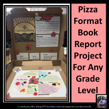 Preview of Pizza Format Book Report Project Reporte de Libro en Formato de Pizza