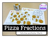 Pizza Fraction Center Activities - Halves and Fourths