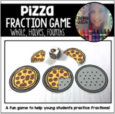 Pizza Fraction Game: Whole, Halves, & Fourths