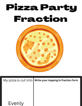 Preview of Pizza Fraction Party Worksheet