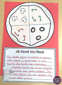 Pizza Fractions - Craftivity, Puzzles, Worksheets by Second Grade Smiles