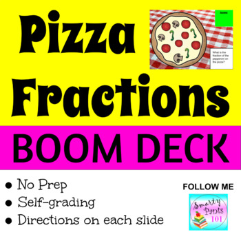 Preview of Pizza Fractions BOOM Deck Internet Activity  