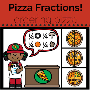 Preview of Pizza Fractions Boom Cards